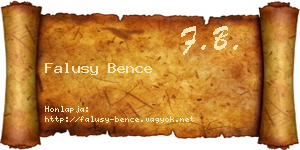 Falusy Bence névjegykártya